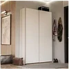 Image de Armoire dressing coulissante Ozzula 2 portes blanc mat 6 étagères 120x41,6x190,5 cm