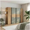 Image de Armoire NARAGO NRGS82511-M748 270 cm chêne et vert sauge 4 portes