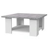 Image de Table basse PILVI couleur Blanc/Béton clair L 67 x P 67 x H 31cm