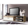 Image de Meuble TV PILVI Style contemporain Particules mélaminé Décor Chene et 1 Abattant 2