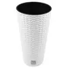 Image de Pot de fleurs avec insert Prosperplast Rato Tubus DRTUS300 imitation rotin blanc