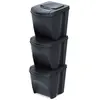 Image de Keden Poubelles De Recyclage Empilables 39x29x45 Cm 3 Unités