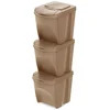 Image de Keden Poubelles De Recyclage Empilables 39x29x45 Cm 3 Unités One Size
