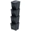 Image de Keden Poubelles De Recyclage Empilables 39x29x51 Cm 4 Unités One Size