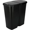 Image de Poubelle à double couvercle Keden Compacta Q DUO 45L Un Compartiment Triage noir