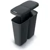 Image de Poubelle à double couvercle Keden Compacta Q DUO 50L Un Compartiment Triage noir