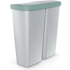 Image de Poubelle Duo Gris/Vert 50L 55x25x57cm