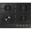 Image de Table de cuisson a gaz - - 4 foyers - 9,9 x 59 x 52 - PGA6101ApCb RETRO - Noir
