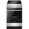 Image de FACV203S - Cuisinière - pose libre - largeur : 50 cm - profondeur : 60 cm - hauteur : 85 cm - avec système auto-nettoyant - argent