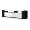 Image de Commode Livia noiret et blanc brillant 45x160x40cm