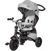 Image de HyperMotion Poussette Tricycle Pour Enfant 12 mois à 5 ans (25 kg), Habillage Pluie, Roues Pompées, Siège Pivotant, Pliante,(Gris)