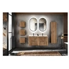 Image de Ensemble complet de salle de bain avec meuble vasque 120 cm + 6 éléments - Sylve Black Wotan