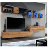 Image de Ensemble Meuble TV Design "Switch III" 280cm Naturel & Noir