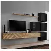 Image de Ensemble Meuble TV "Switch Lamel IX" 310cm Naturel & Noir