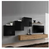Image de Ensemble Meuble TV "Switch Lamel X" 330cm Naturel & Noir