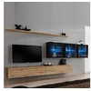 Image de Ensemble Meuble TV "Switch Lamel XVII" 340cm Naturel & Noir