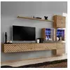 Image de Ensemble Meuble TV "Switch Lamel XIX" 310cm Naturel