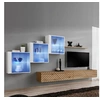 Image de Ensemble Meuble TV "Switch Lamel XX" 330cm Naturel & Blanc