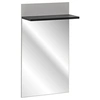 Image de Miroir Mural Avec Etagère "Hugo" 107cm Gris & Noir