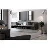 Image de meuble tv suspendu derby 2 - 140 cm - noir mat / noir brillant - style moderne