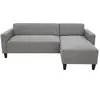 Image de Canape angle fixe en.casa 4 places en tissu gris 117 x 197 x 65 cm