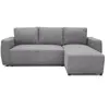 Image de Canapé d'angle convertible réversible 3-4 places PHARELL - Velours côtelé Anthracite - Coffre de rangement - L224 x P155 x H85 cm