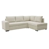 Image de Canape angle fixe en.casa 5 places en velours beige 183 x 247 x 87 cm