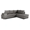Image de Canape angle fixe en.casa 4 places en tissu gris 91 x 247 x 91 cm