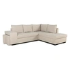 Image de Canape angle fixe en.casa 4 places en tissu beige 91 x 247 x 91 cm