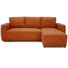 Image de Canapé d'angle convertible réversible 3-4 places CASAPY PHARELL Terracotta velours côtelé 224x155 cm
