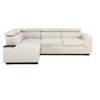 Image de Canape angle fixe en.casa 5 places en tissu beige 184 x 245 x 77 cm