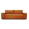 Image de Canape droit en.casa 4 places en velours rouge 88 x 241 x 86 cm