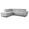 Image de Canapé d'angle réversible convertible CASAPY KASIMIR gris 5 places coffre 8 cm