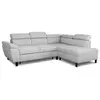 Image de Canapé d'angle convertible réversible CASAPY STAN Gris souris 243x184x92 cm