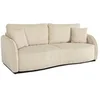 Image de Canapé convertible lit Bari CASAPY 3 places velours côtelé perle beige + coffre 170 L