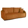 Image de Canapé convertible 3 places CASAPY BARI velours côtelé terracotta 135 x 187 cm + rangement 170 L