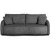 Image de Canapé Convertible 3 Places - Bari - Velours côtelé - Anthracite - Coffre de rangement - 215 x 89 x 100 cm