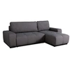 Image de Canapé d'angle convertible réversible - 3 places - Sierra - Avec coffre - Tissu Anthracite - 160 x 82 x 243 cm