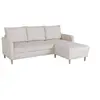 Image de Canape angle relax 3 places en velours 138 x 192 x 82 cm