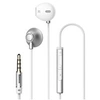 Image de filaire écouteur dans l'oreille casque avec micro stéréo basse son 3. 5mm jack écouteurs argent + yokuli boîte de rangement bleu