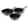 Image de Set de 2 Poêles à Frire 1 Grill Induction 20-24-28cm Aluminium, Antiadhésif Berlinger Haus Moonlight Gris
