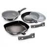 Image de Set 2 Poêles à Frire et Poêle à Griller Induction 20-24-28 cm, Poignées Amovible Berlinger Haus Carbon Pro Gris Foncé