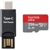 Image de Micro SD SDXC ultra 256Go 256GB 256g TF carte 150MB/S, Classe 10, U1, A1 Adaptateur SD et lecteur MICRO SDXC TYPC C inclus