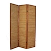 Image de Paravent en bois brun avec bambou de 3 pans --