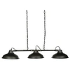 Image de Lampe Suspension Métal de 3 Têtes Noir, L.107 x P.27 x H.65 cm --