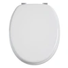 Image de Abattant WC en bois et zinc coloris blanc, L 37 x P 43 cm --