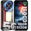 Image de Smartphone WP56 Rouge : 6.8" FHD+,12Go+512Go+2To, 16000mAh, Android 15, Dual SIM 5G,NFC, Empreinte digitale, Lampe de Camp, Téléphone Portable-524g