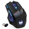 Image de Zelotes 2,4 GHz Souris Sans Fil Professionnel, 7 Boutons 2400 dpi LED Bleue Optique Gaming Mouse Souris Gamer pour Ordinateur Portable, PC, Mac,
