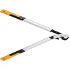 Image de Fiskars Coupe-branches à lames franches pour bois vert, Système à crémaillère PowerGear X, Taille L, Revêtement antiadhésif, Diamètre de coupe: 5 cm, Acier trempé, Longueur: 80 cm, Noir/Orange, LX98, 1020188 en occasion ou reconditionné