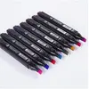 Image de Kit de 80 Feutres Marqueur Huile-alcool Double 1mm-6mm 80 Couleurs Graphique + Sac de Crayon pour la conception d'animation Noir